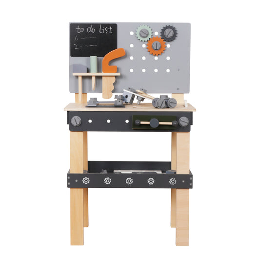 wooden workshop tool bench