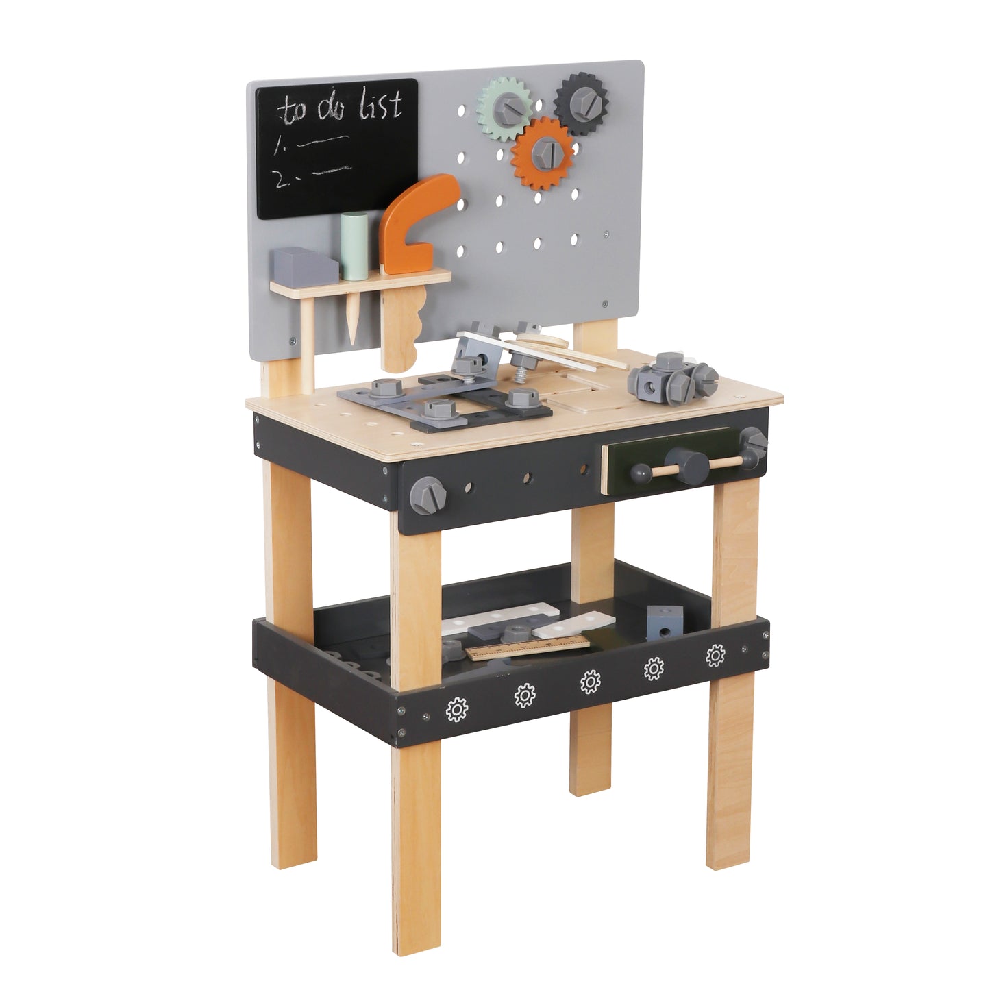 wooden workshop tool bench
