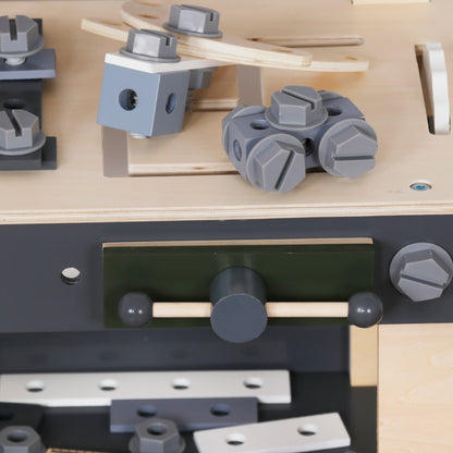 wooden workshop tool bench